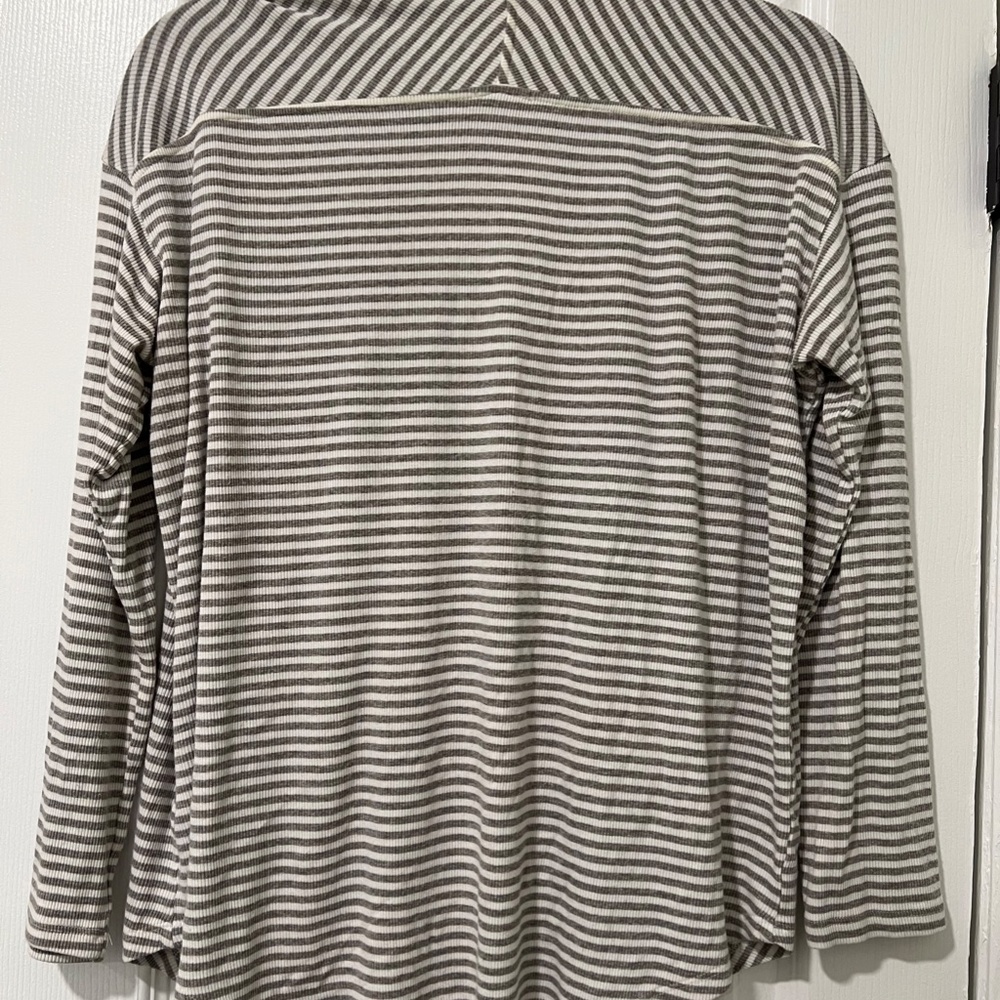 Splendid - Open Cardigan Striped Ribbed Sweater - Picture 5 of 6